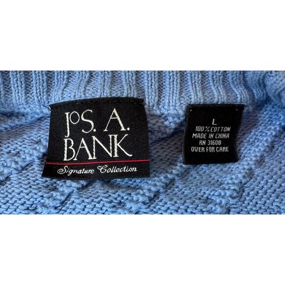 Men's Jo S.A. Bank Signature Collection Crewneck Sweater, Large, Medium Blue - Picture 5 of 6